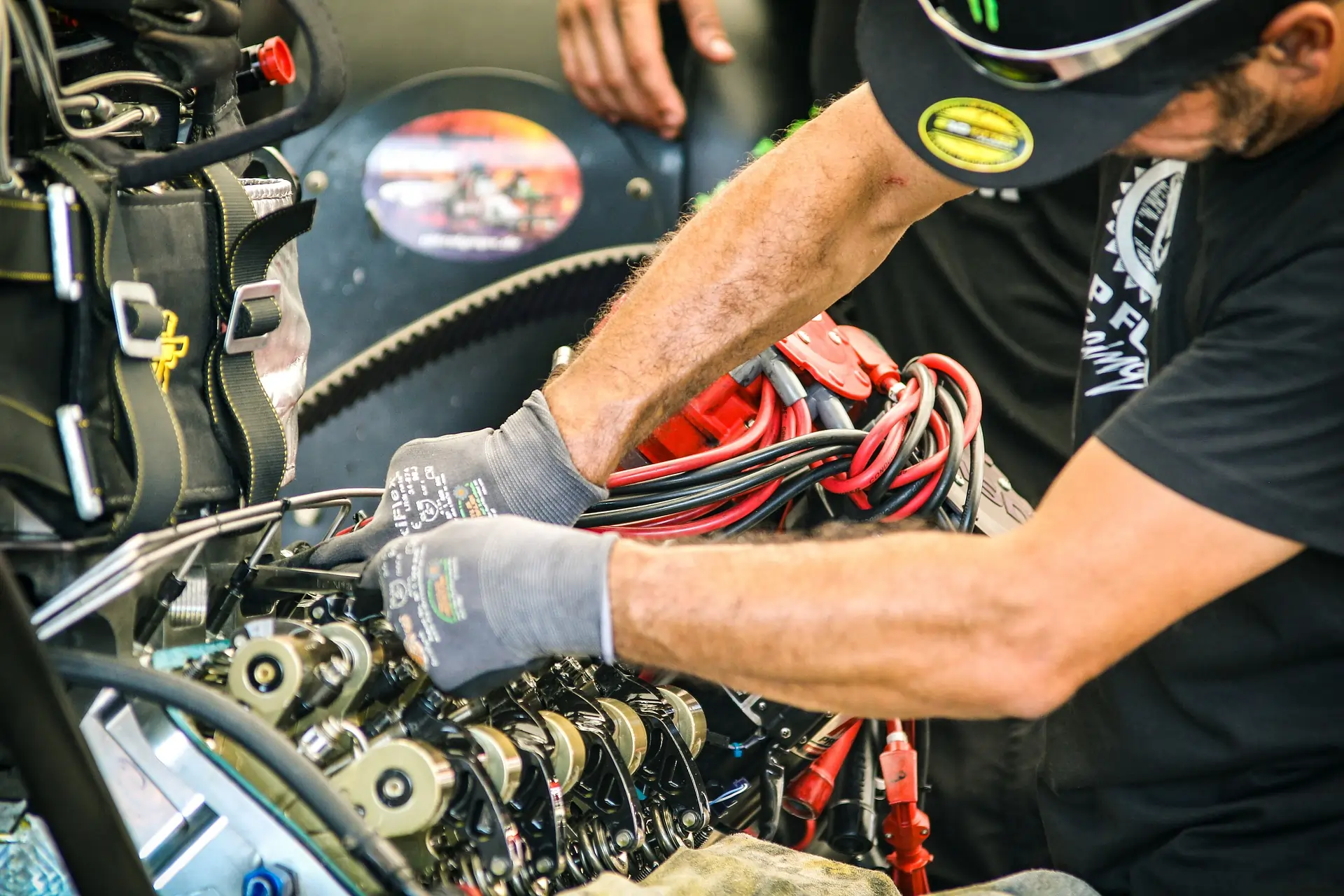 man working on an engine